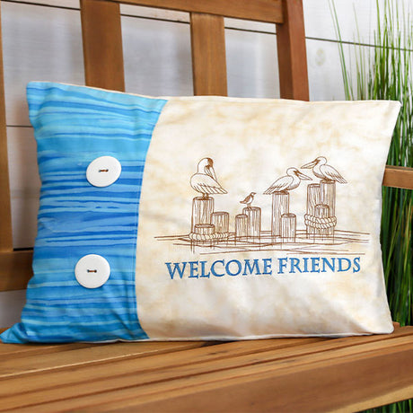 Welcome Friends Pelican Sign