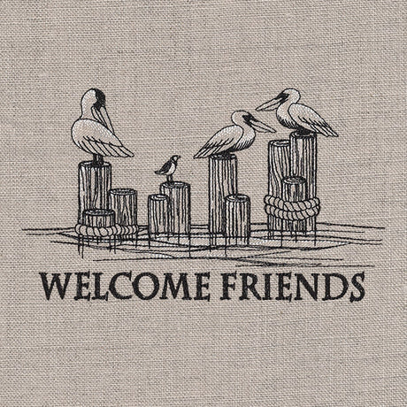 Welcome Friends Pelican Sign