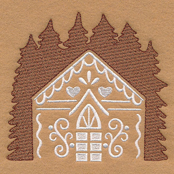 Sweet Gingerbread House (Embossed)