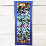 Nautical Stained Glass Square - Sailboat