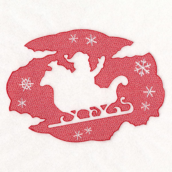Classic Christmas - Santa's Sleigh (Embossed)