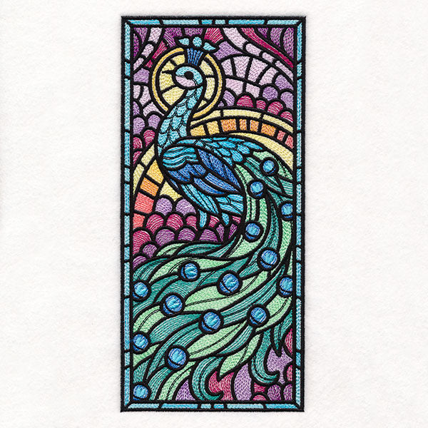 Peacock Stained Glass Panel