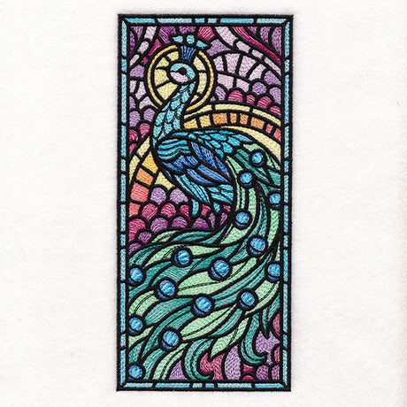 Peacock Stained Glass Panel