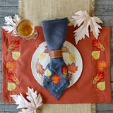 Cascading Leaves in Autumn Corner