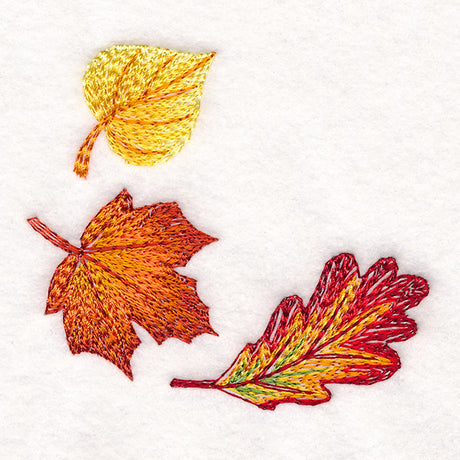 Cascading Leaves in Autumn Corner