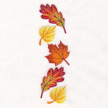 Cascading Leaves in Autumn Border