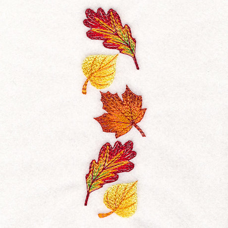 Cascading Leaves in Autumn Border