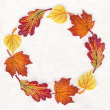 Cascading Leaves in Autumn Wreath