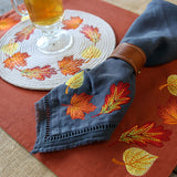 Cascading Leaves in Autumn Wreath