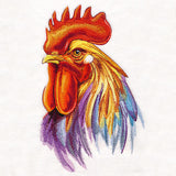 Lively Rooster in Watercolor
