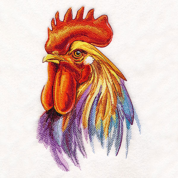 Lively Rooster in Watercolor