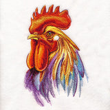 Lively Rooster in Watercolor