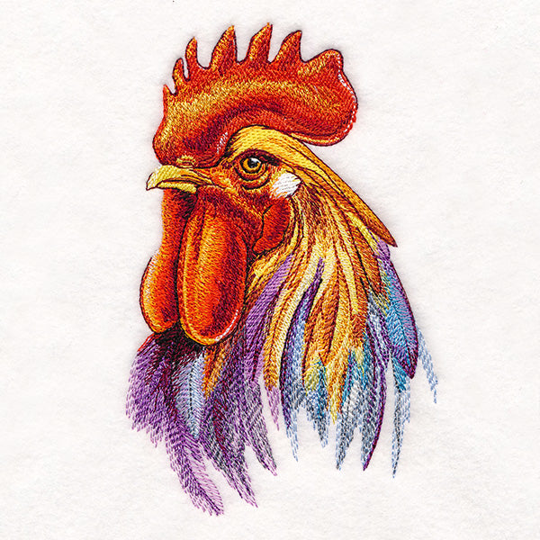 Lively Rooster in Watercolor
