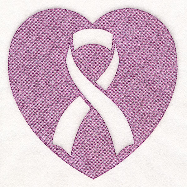 Awareness Ribbon Heart (Embossed)