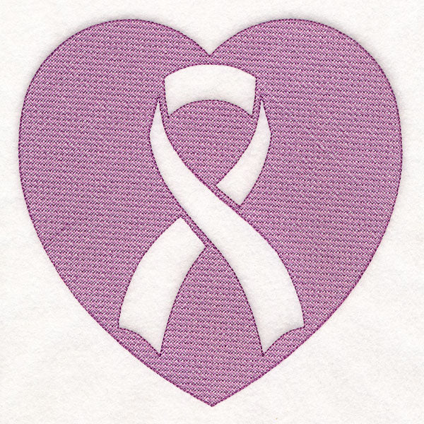 Awareness Ribbon Heart (Embossed)