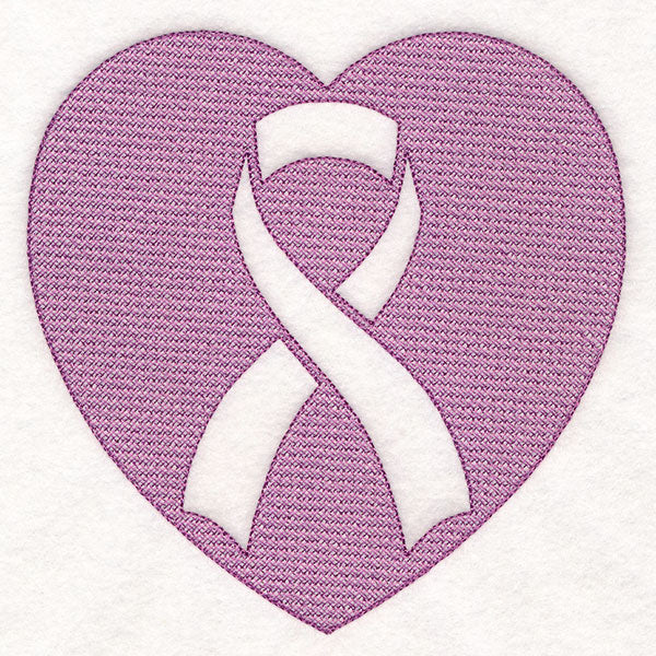 Awareness Ribbon Heart (Embossed)