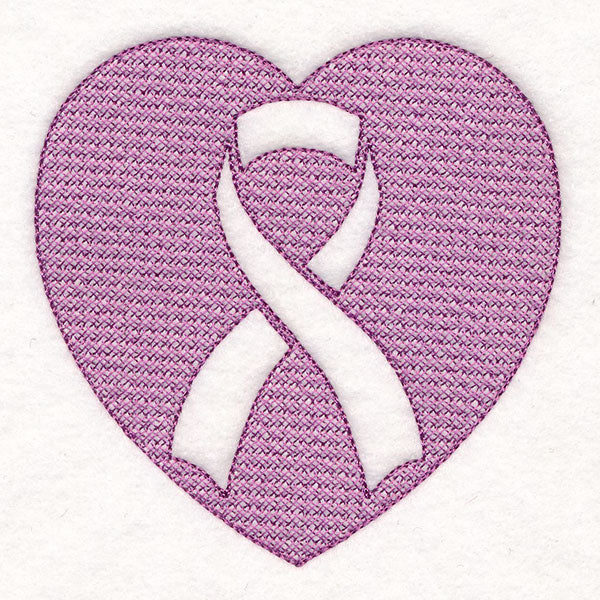 Awareness Ribbon Heart (Embossed)