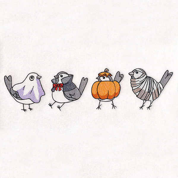 Halloween Chickadee Border