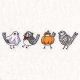 Halloween Chickadee Border