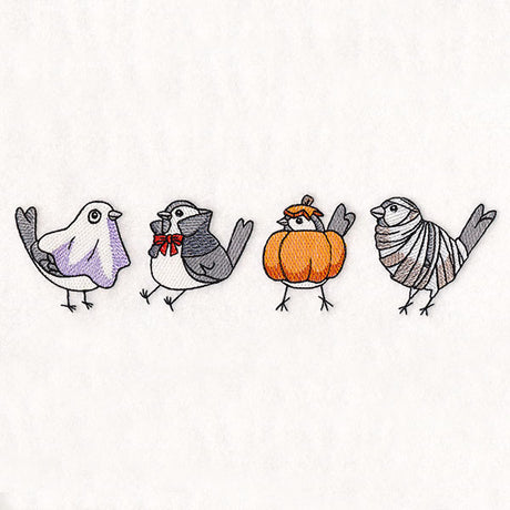 Halloween Chickadee Border