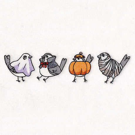 Halloween Chickadee Border