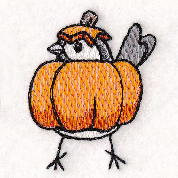 Halloween Chickadee - Pumpkin