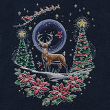 Santa's Flight Through A Midnight Christmas Garden