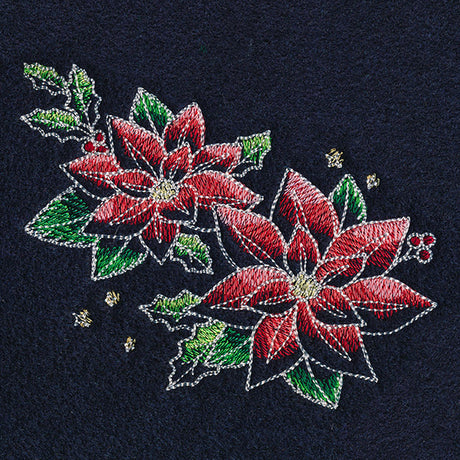 Midnight Christmas Garden - Poinsettias 1
