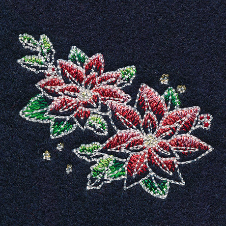 Midnight Christmas Garden - Poinsettias 1