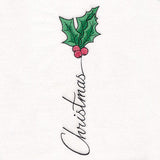 Scripted Christmas Holly & Berries