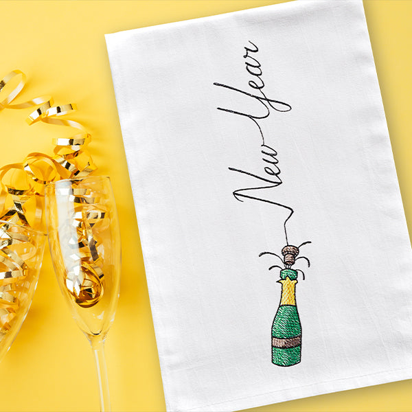 Scripted New Years Champagne