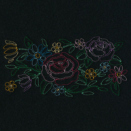Romantic Blooms Border - Light Stitch