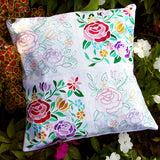 Romantic Blooms Square - Satin Stitch