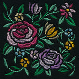 Romantic Blooms Square - Satin Stitch