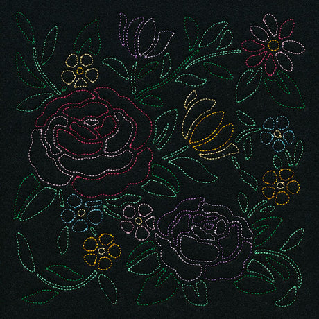 Romantic Blooms Square - Light Stitch