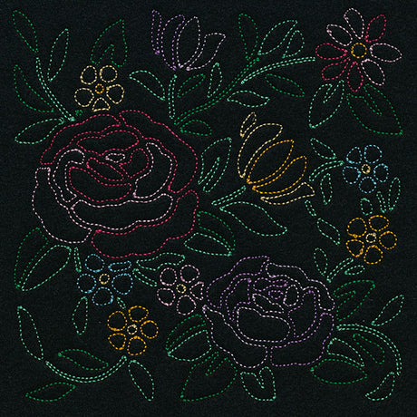 Romantic Blooms Square - Light Stitch