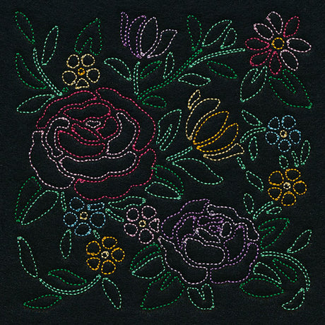 Romantic Blooms Square - Light Stitch