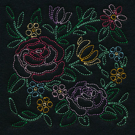Romantic Blooms Square - Light Stitch