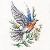 Joyful Storybook Eastern Bluebird