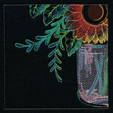 Four Panel Sunflower Bouquet - Bottom Left