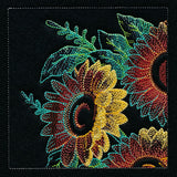 Four Panel Sunflower Bouquet - Top Left