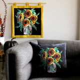 Four Panel Sunflower Bouquet - Top Right