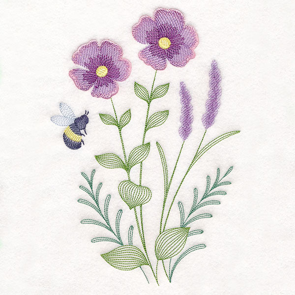 embroidery lavender flower Delicate Treasures in Lavender – Embroidery Library