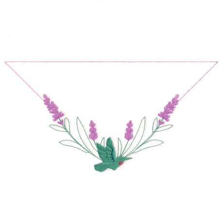 Hummingbird & Lavender Corner Label