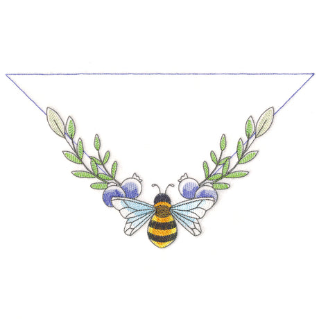 Buzzing Bee & Blueberries Corner Label