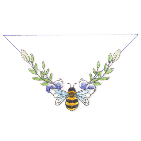 Buzzing Bee & Blueberries Corner Label