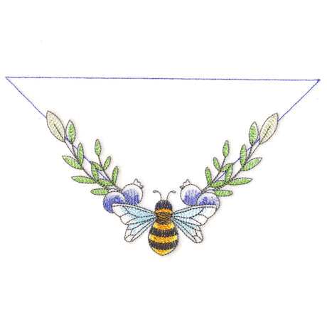 Buzzing Bee & Blueberries Corner Label