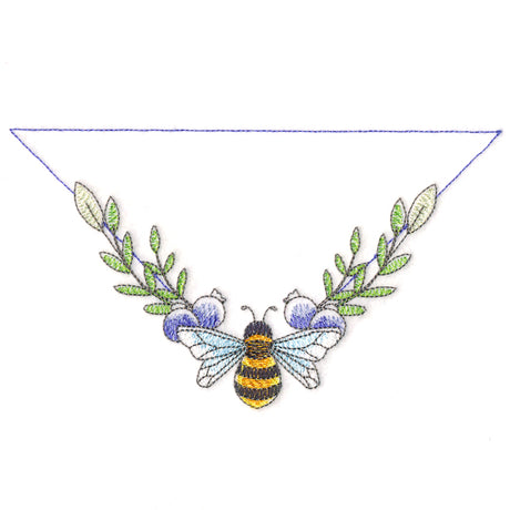 Buzzing Bee & Blueberries Corner Label
