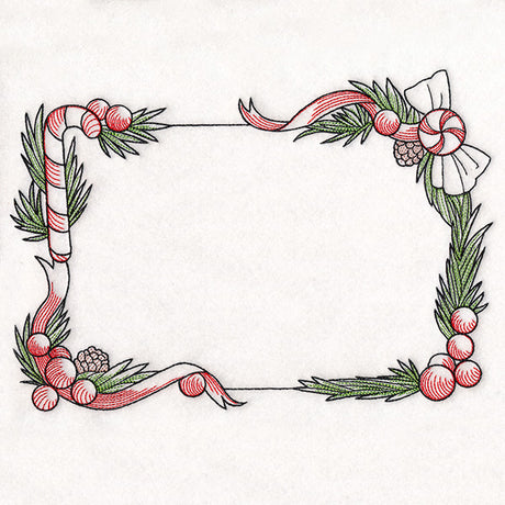 Christmas Peppermints Quilt Label