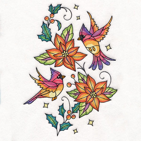 Color Theory Cardinals at Christmas